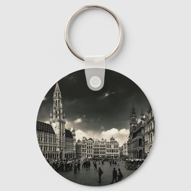 Grand-Place, Brussels, Belgium Keychain (Front)