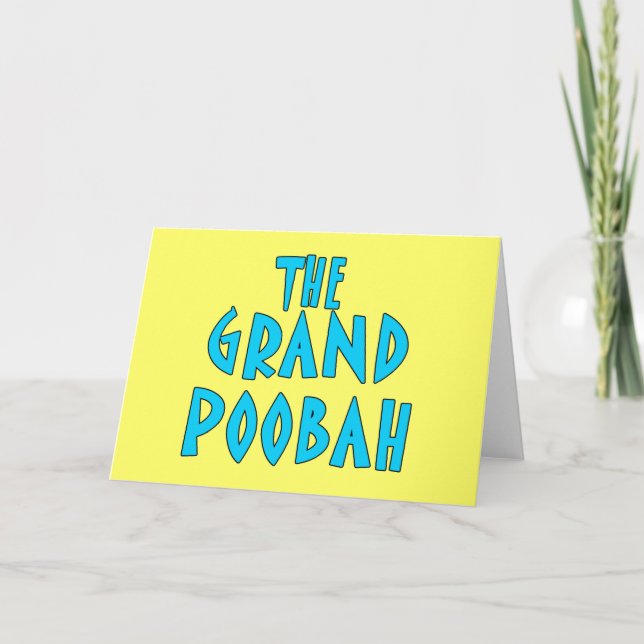 Grand Poobah Blue Font Products Card (Front)