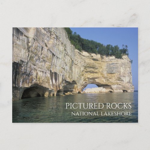Grand Portal Point Pictured Rocks MI Postcard