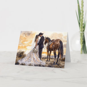 Grand Prairie & Mountain Sunset Love Blessing Card