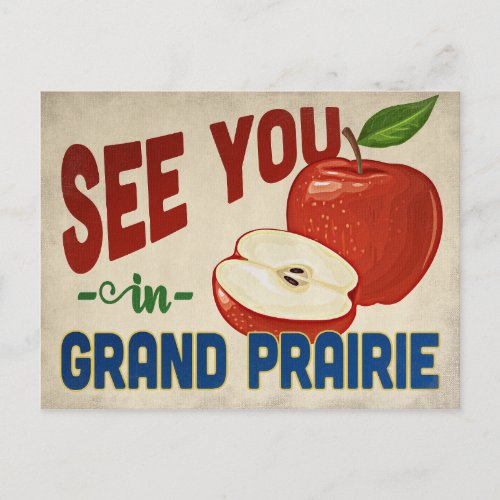 Grand Prairie Texas Apple _ Vintage Travel Postcard