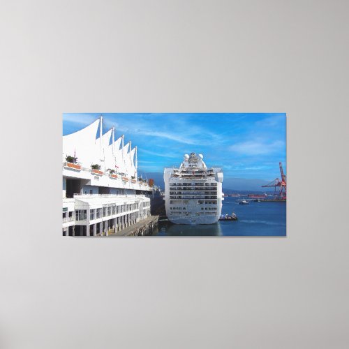 Grand Princess Cruise Impressionism Impasto Style Canvas Print