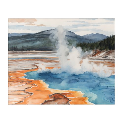 Grand Prismatic Spring  Acrylic Print