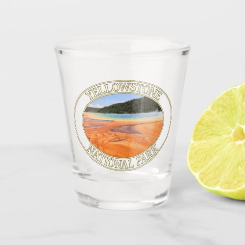 Grand Prismatic Spring at Yellowstone National Prk Shot Glass