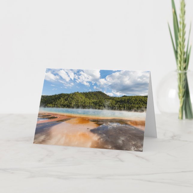 Grand Prismatic Spring Folded Greeting Card (Front)