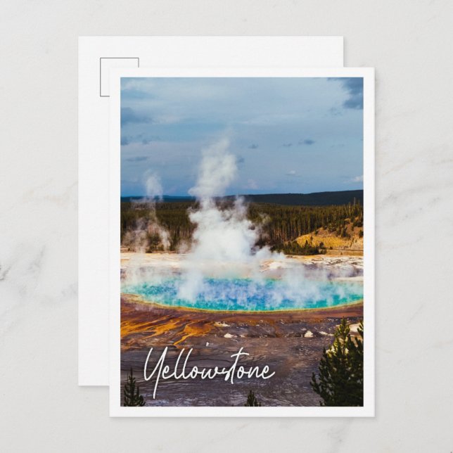Grand prismatic spring in Yellowstone USA Postcard (Front/Back)