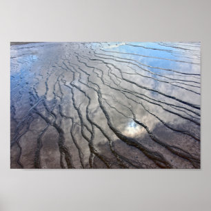 Grand Prismatic Spring Reflections Poster