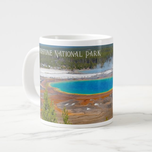 Grand Prismatic Spring Yellowstone National Park Giant Coffee Mug (Front Left)