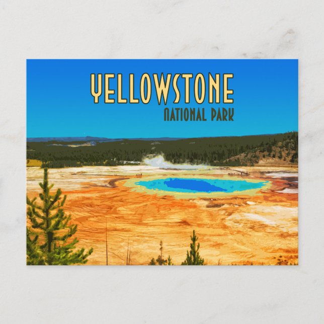 Grand Prismatic Yellowstone National Park Vintage Postcard (Front)