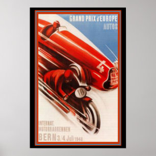 Grand Prix d' Europe Art Deco Print