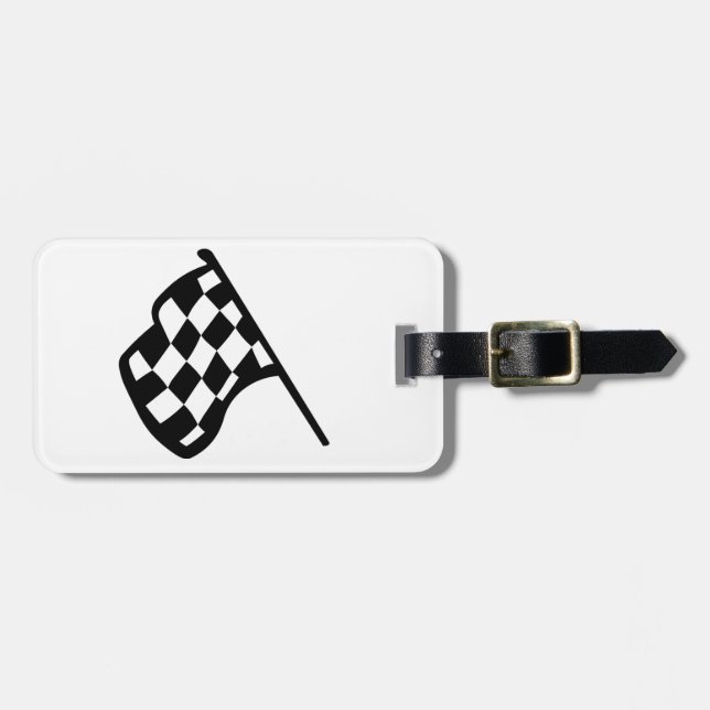 Grand Prix Flag Luggage Tag (Front Horizontal)