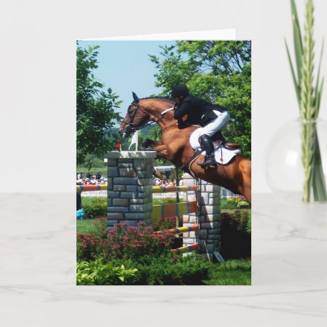Grand Prix Horse Greeting Cards (Front)