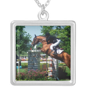 Grand Prix Horse Sterling Silver Necklace