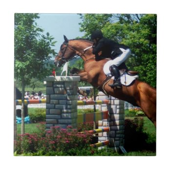Grand Prix Horse Tile by HorseStall at Zazzle