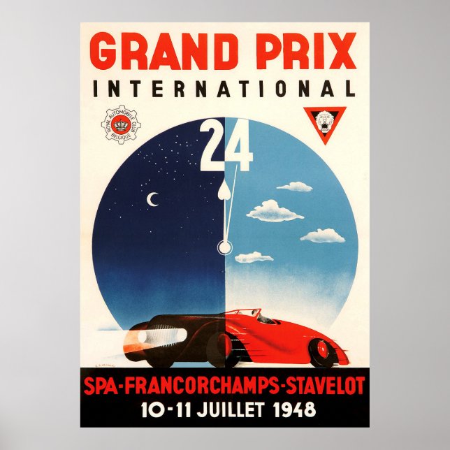 Grand Prix International Spa Francorchamps 1948 Poster (Front)