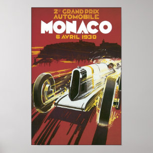 Grand Prix Monaco Avril 1930 Poster
