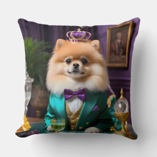 Grand Puppy Earl Montague Snootsley Vintage Classi Throw Pillow