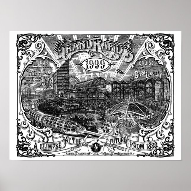 Grand Rapids 1999 16 X 12 Poster Print of Artwork (Front)