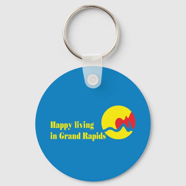 Grand Rapids city's flag Keychain (Front)