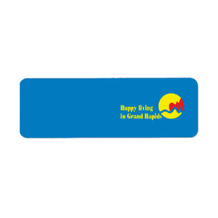 Grand Rapids city's flag Label