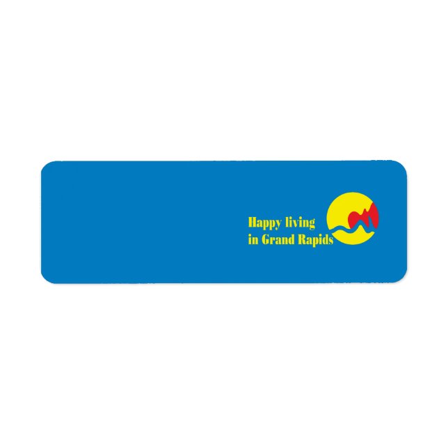 Grand Rapids city's flag Label (Front)