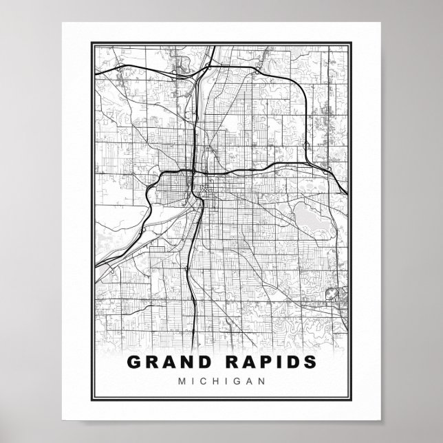 Grand Rapids Map Poster (Front)