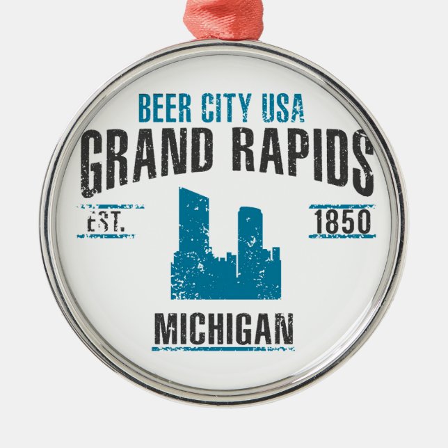 Grand Rapids Metal Ornament (Front)