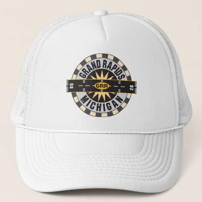 Grand Rapids, MI GRR  Airport Trucker Hat (Front)