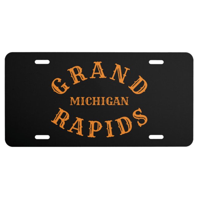 Grand Rapids, Michigan License Plate (Front)