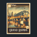 Grand Rapids, Michigan | Vintage Postcard<br><div class="desc">Transport yourself to the bygone era of Grand Rapids, Michigan with our exquisite Vintage Postcard. This charming piece of history beautifully captures the essence of the city, featuring its name and location in a timeless, retro design. A perfect keepsake for lovers of classic style and vintage aesthetics. Product Features: Nostalgic...</div>