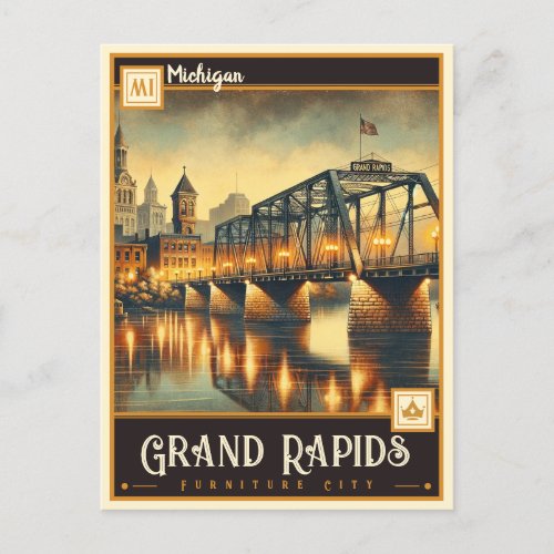 Grand Rapids Michigan  Vintage Postcard