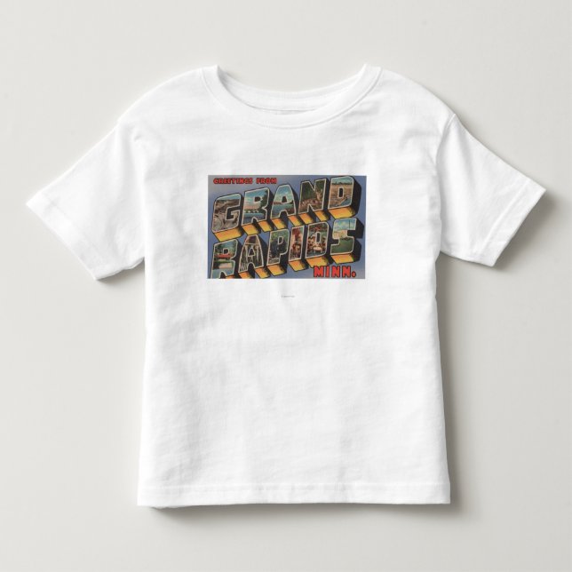Grand Rapids, Minnesota - Large Letter Scenes Toddler T-shirt (Front)