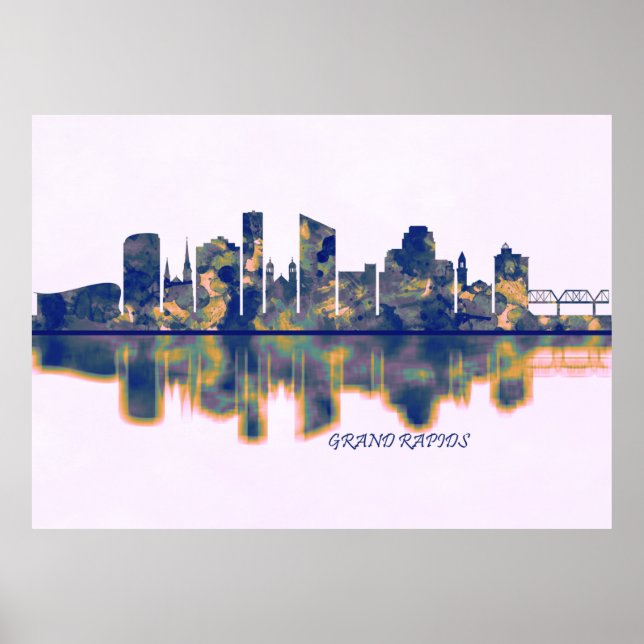 Grand Rapids Skyline Poster (Front)