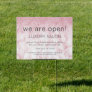 Grand Reopening Glitter Blush Pink Marble  Salon Sign