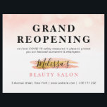 GRAND REOPENING | trendy gold pink beauty salon Flyer<br><div class="desc">lovely design in pink white and gold with trendy text, The text can be personalized.</div>