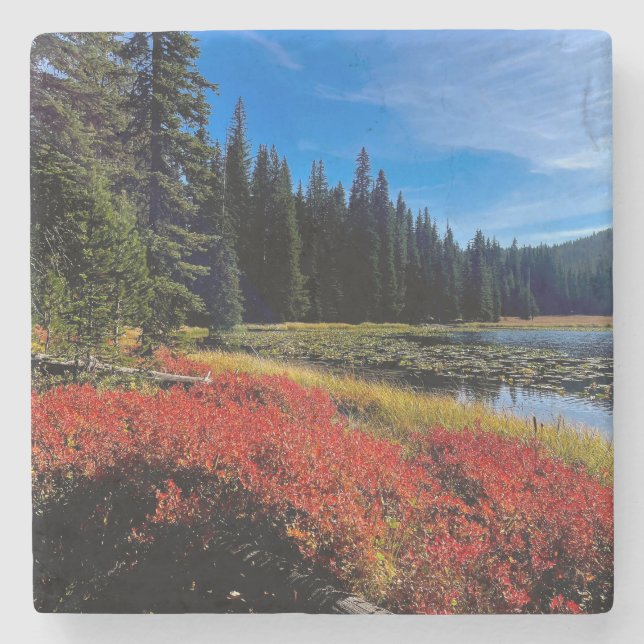 Grand Rhonde Lake Tile Stone Coaster (Front)