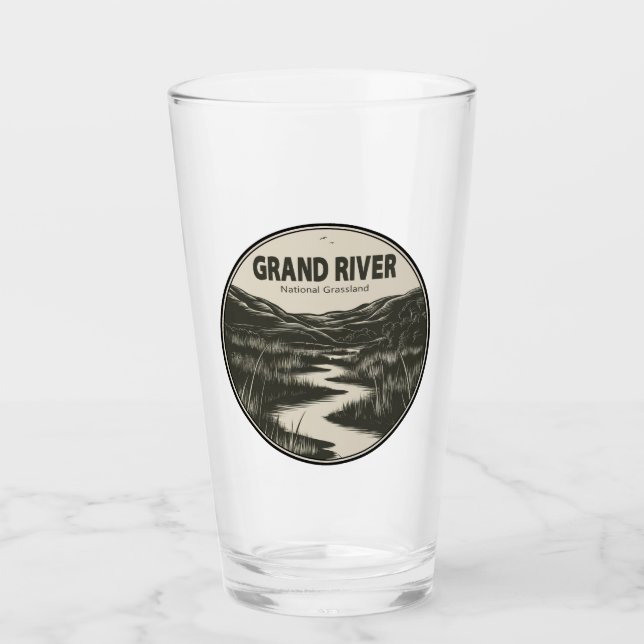 Grand River National Grassland Stream Glass (Front)