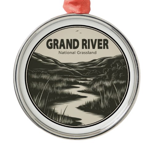 Grand River National Grassland Stream Metal Ornament