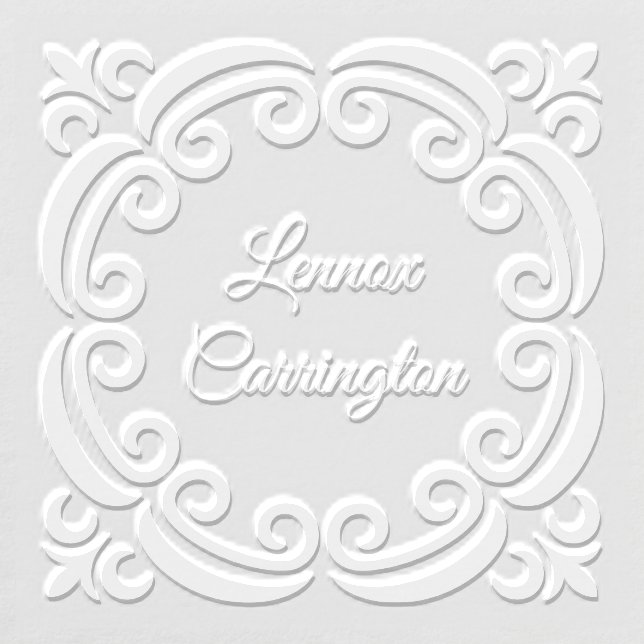 Grand Scrollwork Square Name Embosser (Design)