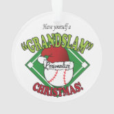 Merry Christmas and Happy New year on green ribbon Baseball, Zazzle