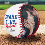 Grand Slam Husband Photo Baseball<br><div class="desc">Step up to the plate with a gift that’s a true home run for any occasion. This Grand Slam Husband baseball-themed design is the perfect way to celebrate your MVP with a meaningful, personalized keepsake. Featuring a bold “Grand Slam Husband” inscription, a charming love heart detail, and space to add...</div>