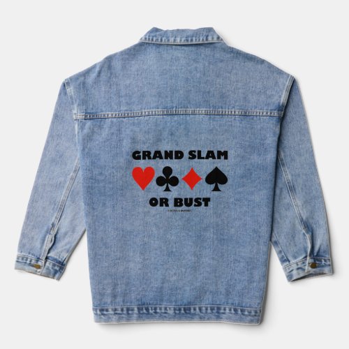 Grand Slam Or Bust Bridge Four Card Suits Denim Jacket