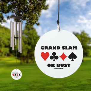 Grand Slam Or Bust Bridge Four Card Suits Wind Chime