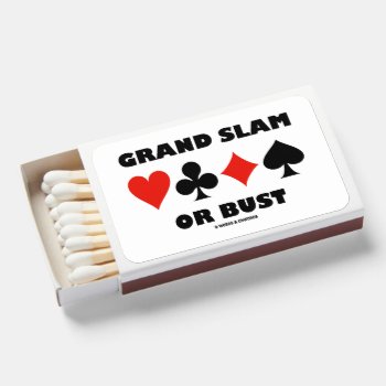 Grand Slam Or Bust Bridge Game Four Card Suits Matchboxes by wordsunwords at Zazzle