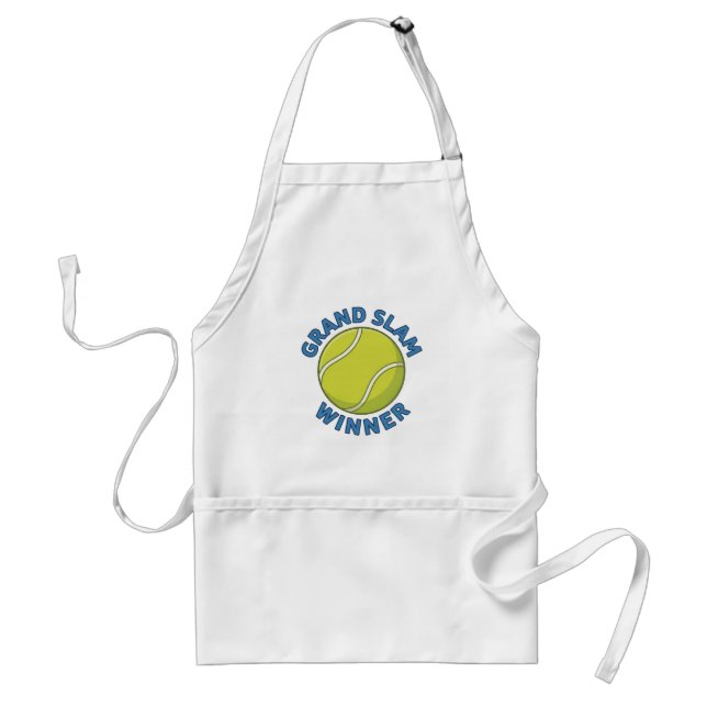Grand Slam Winner Tennis Ball Sports Champion Adult Apron (Front)