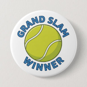 Grand Slam Winner Tennis Ball Sports Champion Button