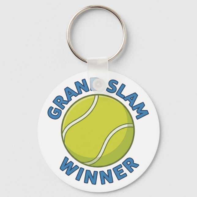 Grand Slam Winner Tennis Ball Sports Champion Keychain (Front)