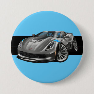 Grand Sport Corvette Gray Limited Edition Graphic Button