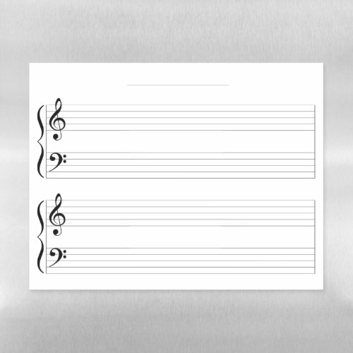 Grand Staff Kids Music Notation Practice Lesson M Magnetic Dry Erase Sheet