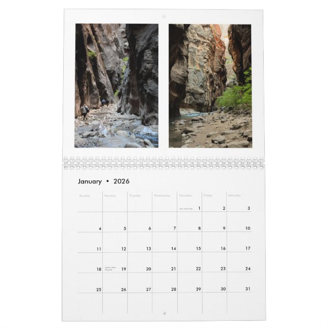 Grand Staircase Calendar (Jan 2026)